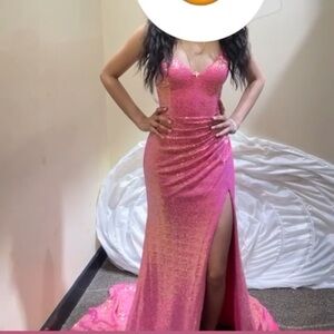 Elegant Pink Evening Gown